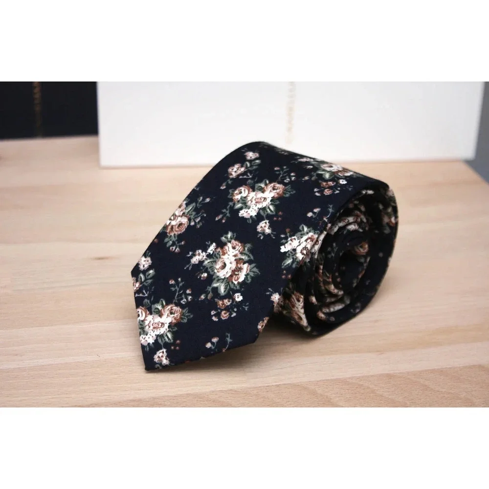 Floral cotton Men's Necktie Skinny 2‎ 1/2W 58L